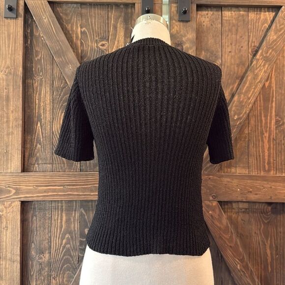 Summer Cropped Sweater Cardigan Short Sleeve Button Down Dressy Casual Knit Top - Picture 6 of 13